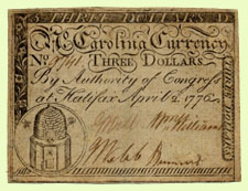 1776 note with beehive vignette
